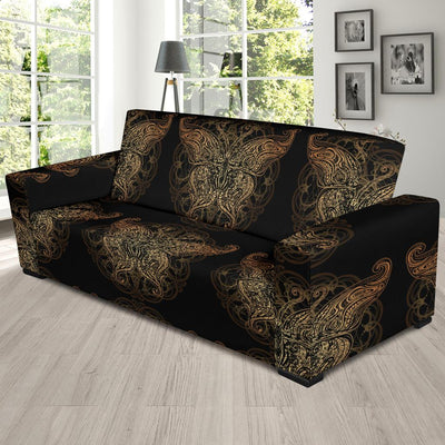 Gold Butterfly Ornamental Sofa Slipcover-JORJUNE.COM