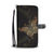 Gold Butterfly Ornamental Wallet Phone Case