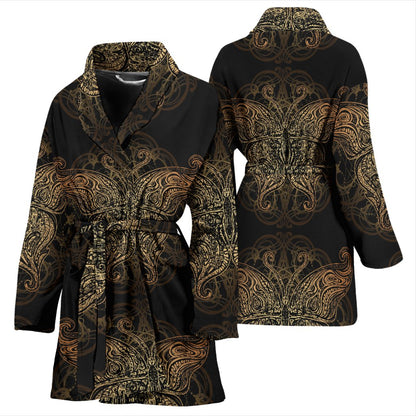 Gold Butterfly Ornamental Women Bath Robe