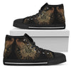 Gold Butterfly Ornamental Women High Top Shoes