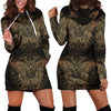 Gold Butterfly Ornamental Women Hoodie Dress