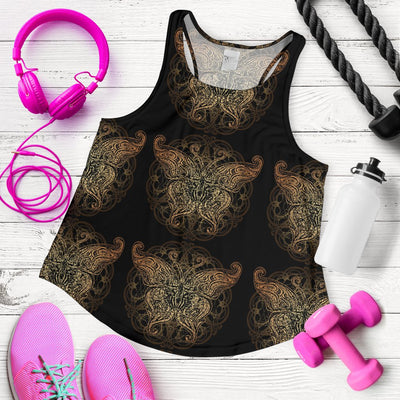 Gold Butterfly Ornamental Women Racerback Tank Top