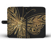 Gold Butterfly Wallet Phone Case