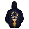 Gold Deer All Over Print Hoodie