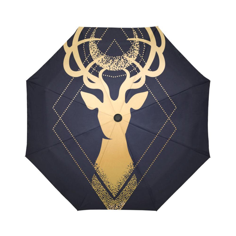 Gold Deer Automatic Foldable Umbrella