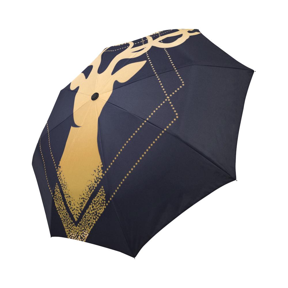 Gold Deer Automatic Foldable Umbrella