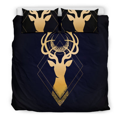 Gold Deer Duvet Cover Bedding Set