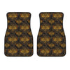 Gold Dragonfly Mandala Car Floor Mats