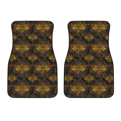 Gold Dragonfly Mandala Car Floor Mats