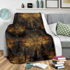 Gold Dragonfly Mandala Fleece Blanket