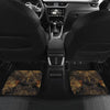 Gold Dragonfly Mandala Front and Back Car Floor Mats