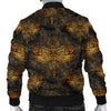 Gold Dragonfly Mandala Men Casual Bomber Jacket