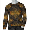 Gold Dragonfly Mandala Men Crewneck Sweatshirt