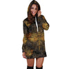 Gold Dragonfly Mandala Women Hoodie Dress