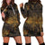 Gold Dragonfly Mandala Women Hoodie Dress