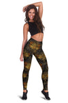 Gold Dragonfly Mandala Women Leggings