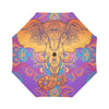 Gold Elephant Indian Automatic Foldable Umbrella