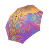 Gold Elephant Indian Automatic Foldable Umbrella