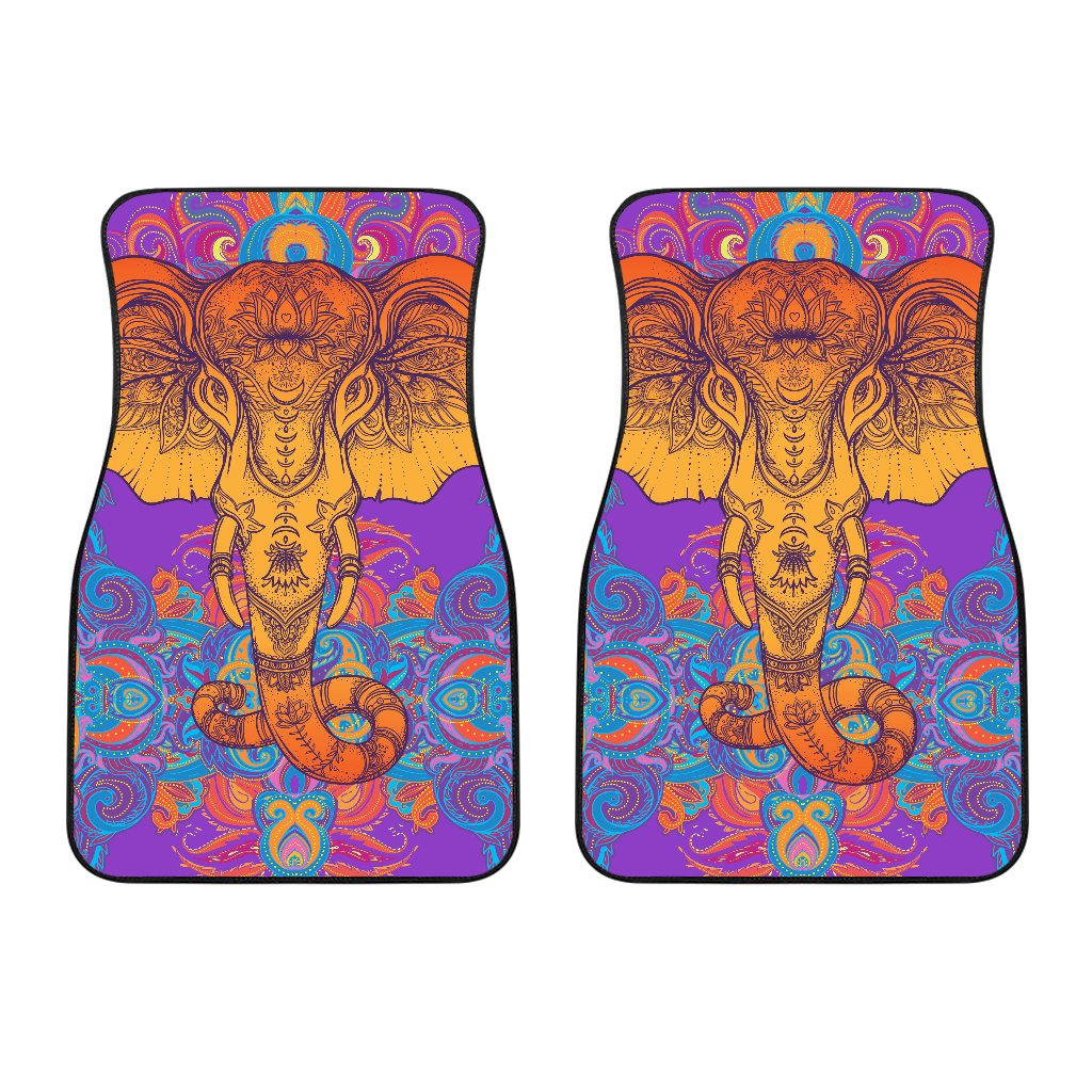 Gold Elephant Indian Car Floor Mats