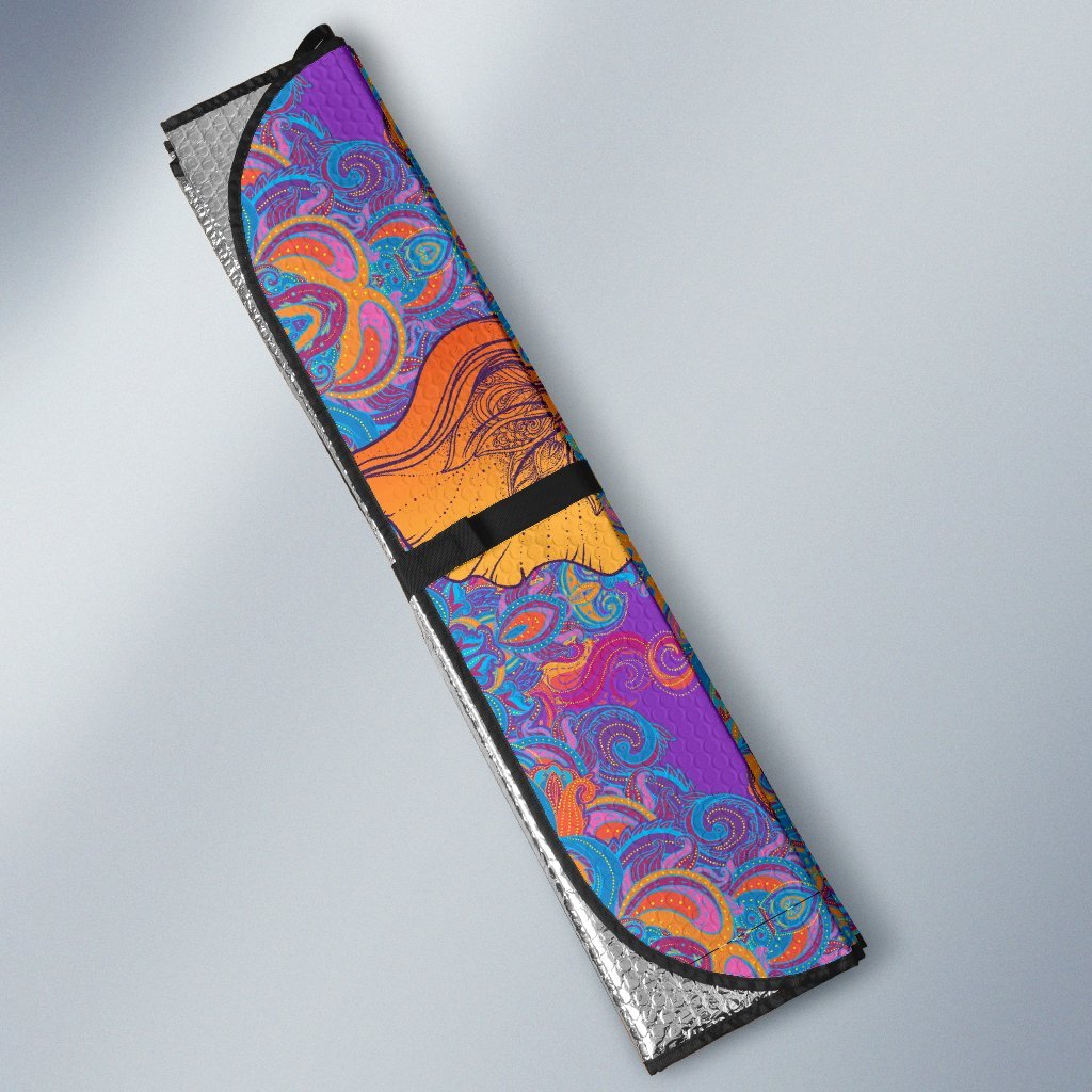 Gold Elephant Indian Car Sun Shade-JorJune