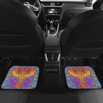 Gold Elephant Indian Front and Back Car Floor Mats