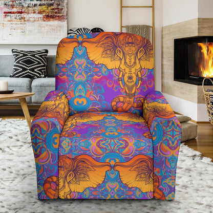 Gold Elephant Indian Recliner Slipcover-JORJUNE.COM