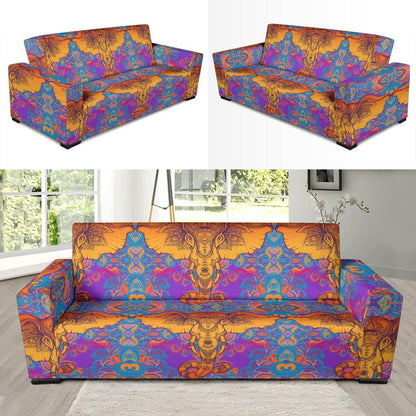 Gold Elephant Indian Sofa Slipcover-JORJUNE.COM