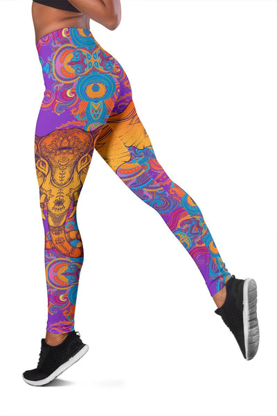 Gold Elephant Indian Women Leggings