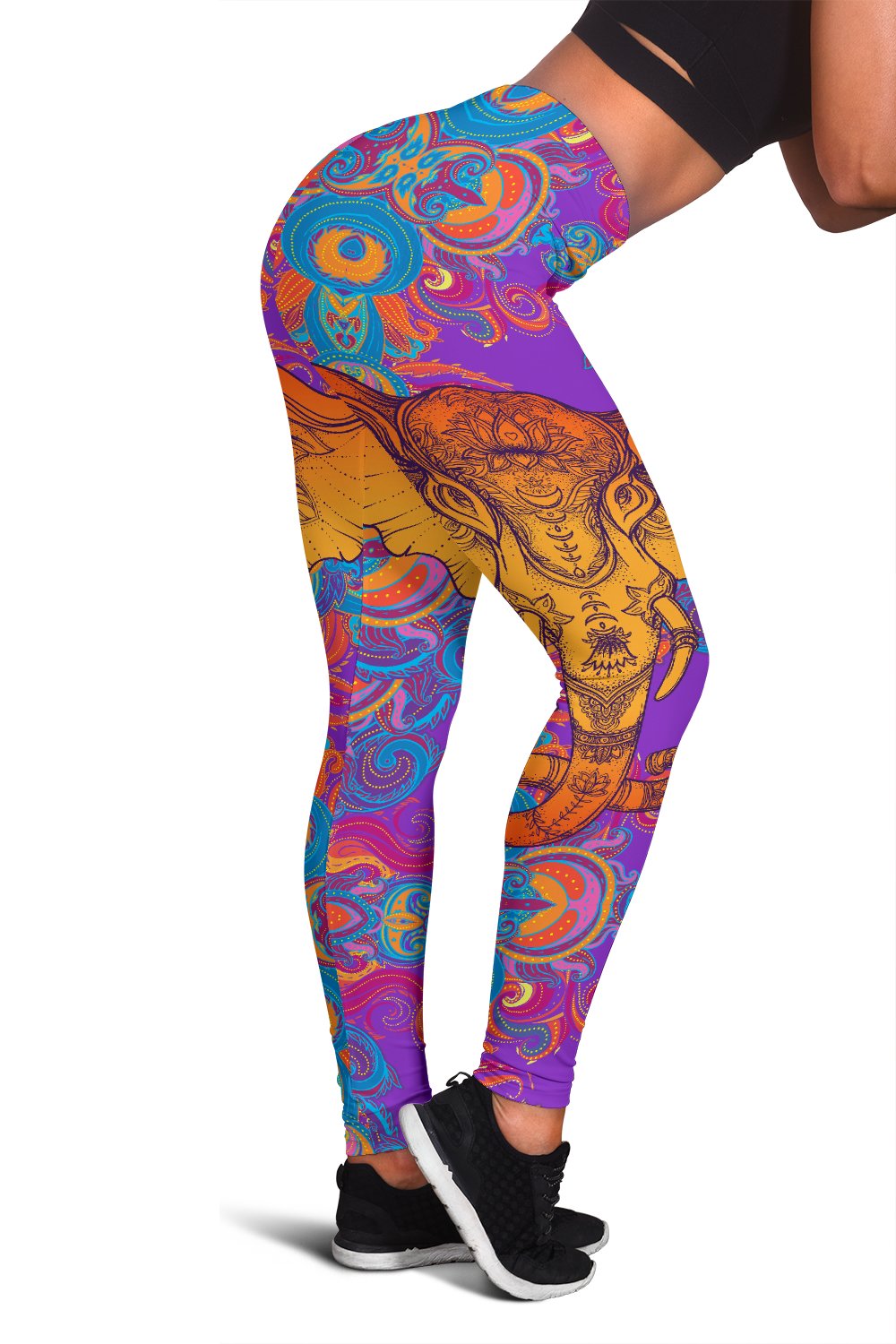 Gold Elephant Indian Women Leggings