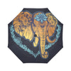 Gold Elephant Lotus Automatic Foldable Umbrella