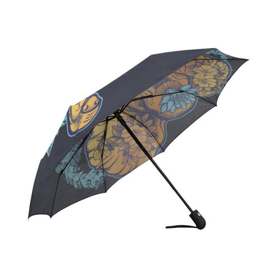 Gold Elephant Lotus Automatic Foldable Umbrella