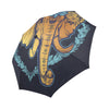 Gold Elephant Lotus Automatic Foldable Umbrella