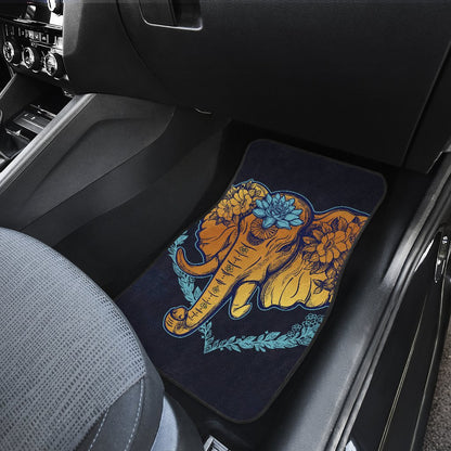 Gold Elephant Lotus Car Floor Mats