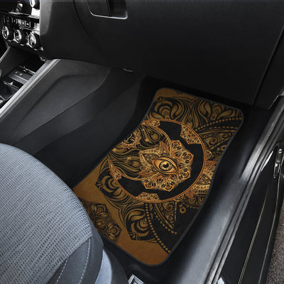 Gold Eye Sun Moon Mandala Car Floor Mats