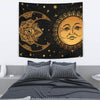 Gold Eye Sun Moon Mandala Wall Tapestry