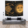 Gold Eye Sun Moon Mandala Wall Tapestry