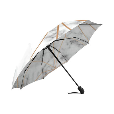 Gold Geometric Line Marble Automatic Foldable Umbrella