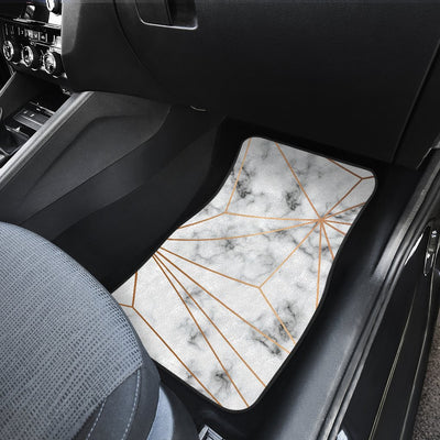 Gold Geometric Line Marble Car Floor Mats