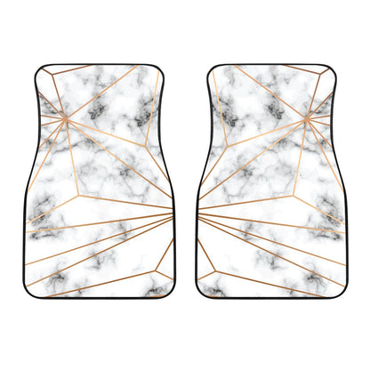 Gold Geometric Line Marble Car Floor Mats