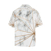 Gold Geometric Line Marble Men Hawaiian Shirt