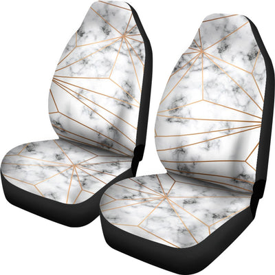 Gold Geometric Line Marble Universal Fit Car Seat Covers