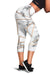 Gold Geometric Line Marble Women Capris