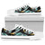 Gold Glitter Cyan Tropical Palm Leaves Men Low Top Shoes