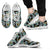 Gold Glitter Cyan Tropical Palm Leaves Men Sneakers