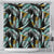 Gold Glitter Cyan Tropical Palm Leaves Shower Curtain