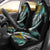 Gold Glitter Cyan Tropical Palm Leaves Universal Fit Car Seat Covers