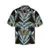 Gold Glitter Cyan Tropical Palm Men Hawaiian Shirt