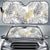 Gold Glitter Tropical Palm Leaves Car Sun Shade-JorJune