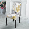 Gold Glitter Tropical Palm Leaves Dining Chair Slipcover-JORJUNE.COM