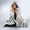 Gold Glitter Tropical Palm Leaves Hooded Blanket-JORJUNE.COM